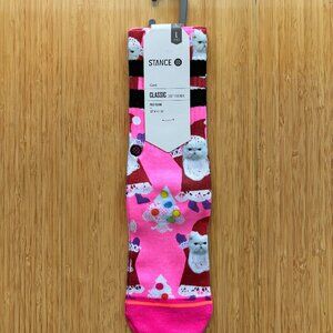 Stance Socks - Santa Cat - Girls/Youth Size Large (2-5.5)